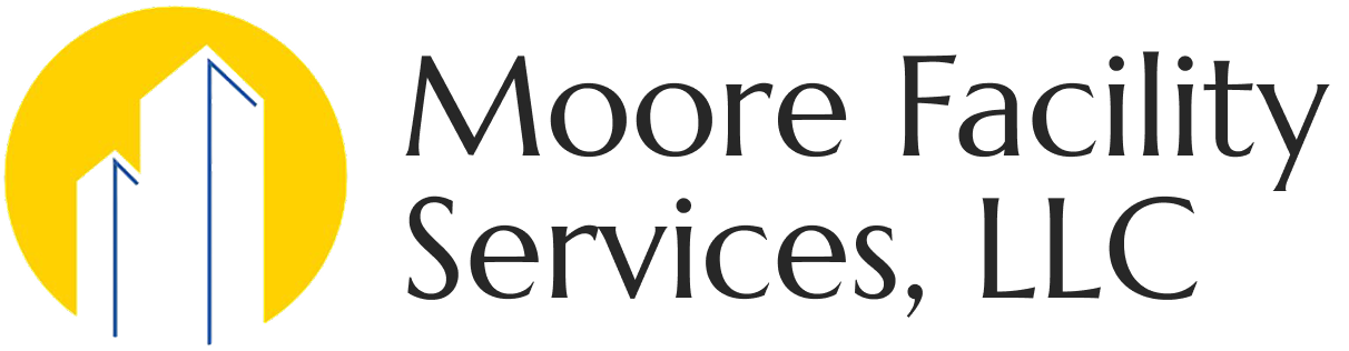 Moore Facility Services, LLC logo with buildings.